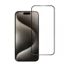 Blue Star 5D edzett üveg kijelzővédő iPhone 15 Pro készülékhez (teljes ragasztásos) fekete