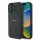 GUESS tok iPhone 16 Plus készülékhez, MagSafe-kompatibilis, PU 4G Ring Classic Logo (GUHMP16MG4GFRK), fekete