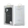 GUESS tok iPhone 16 Plus készülékhez, MagSafe-kompatibilis, PU 4G Ring Classic Logo (GUHMP16MG4GFRK), fekete