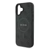 GUESS tok iPhone 16 Plus készülékhez, MagSafe-kompatibilis, PU 4G Ring Classic Logo (GUHMP16MG4GFRK), fekete