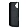 GUESS tok iPhone 16 Plus készülékhez, MagSafe-kompatibilis, PU 4G Ring Classic Logo (GUHMP16MG4GFRK), fekete