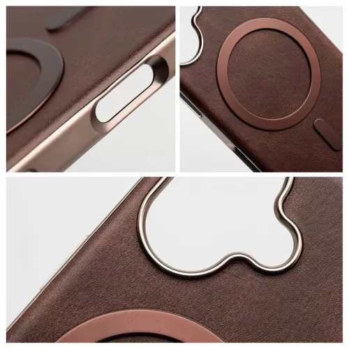 iPhone 13 Pro készülékhez Gentleman Mag Cover tok MagSafe-kompatibilis barna