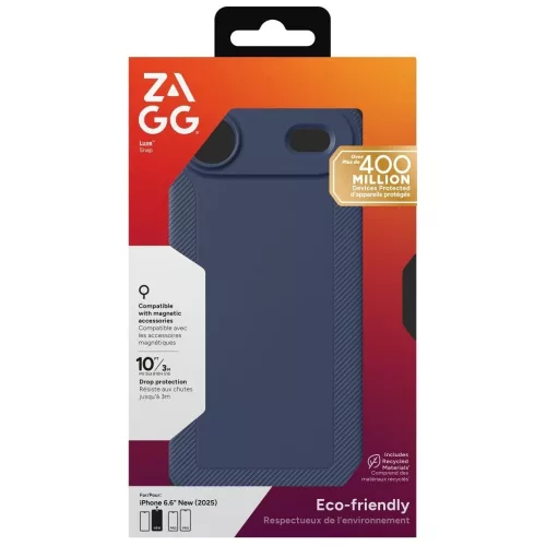 ZAGG LUXE SNAP tok iPhone 17 Air készülékhez MagSafe-kompatibilis, tengerészkék