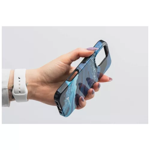 Forcell F-Protect Mirage tok iPhone 16 PLUS készülékhez, MagSafe-kompatibilis, katonai ejtésteszt, mélytengerkék