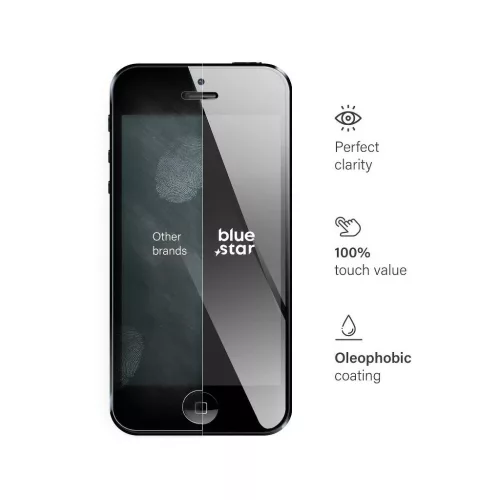 Blue Star edzett üvegfólia iPhone 5 / 5C / 5S készülékhez
