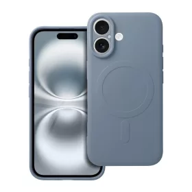   SILICONE MAG COVER szilikontok MagSafe-kompatibilis iPhone 16 készülékhez világoskék