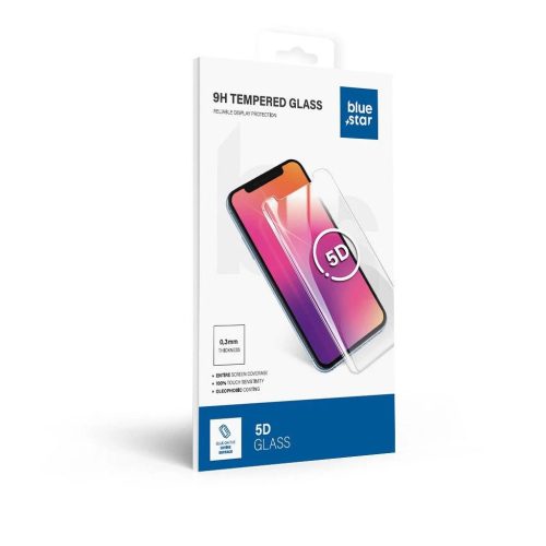 Edzett üveg kijelzővédő Motorola Edge 50 ULTRA készülékhez Blue Star 5D fekete