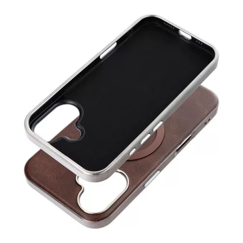 Gentleman Mag Cover MagSafe-kompatibilis tok iPhone 14 Pro Max készülékhez, barna