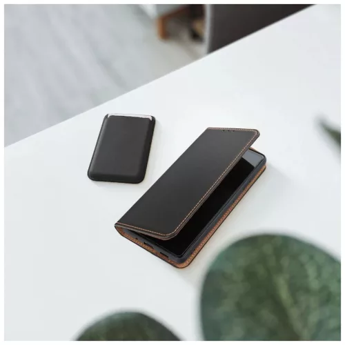 SMART PRO bőr flip tok XIAOMI Redmi 13C / POCO C65 készülékhez fekete