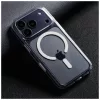 iPhone 17 készülékhez Forcell F-Protect Clear Hybrid Premium tok, MagSafe-kompatibilis, átlátszó