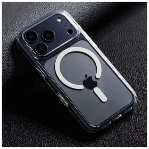 iPhone 17 készülékhez Forcell F-Protect Clear Hybrid Premium tok, MagSafe-kompatibilis, átlátszó