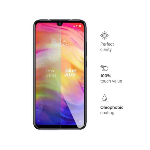 Xiaomi Redmi Note 7 készülékhez edzett üveg kijelzővédő Blue Star
