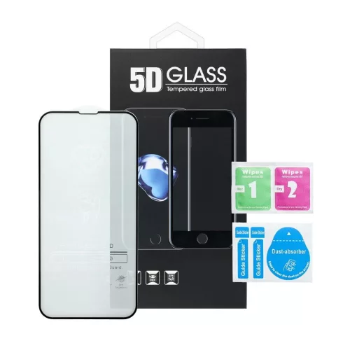 Xiaomi Redmi Note 9 készülékhez 5D Full Glue edzett üvegfólia, fekete