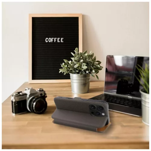 FOLIO Side Magnet könyvtok iPhone 16 Plus készülékhez barna
