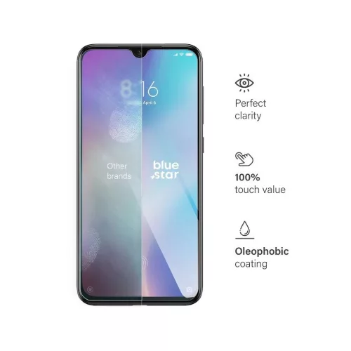 Edzett üvegfólia Xiaomi Mi 9 készülékhez Blue Star