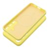 Szilikon tok Samsung S25 PLUS készülékhez, 2mm, MagSafe kompatibilis, sárga