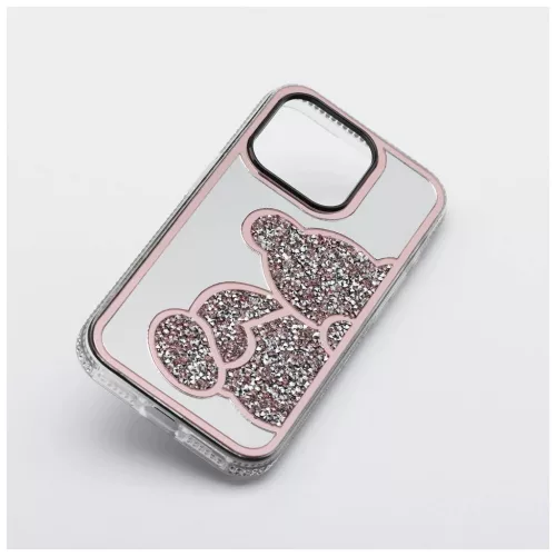 TEDDY BEAR tok iPhone 14 készülékhez rózsaszín