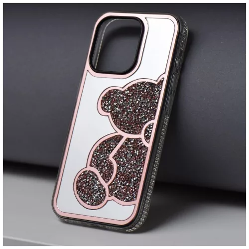 TEDDY BEAR tok iPhone 14 készülékhez rózsaszín