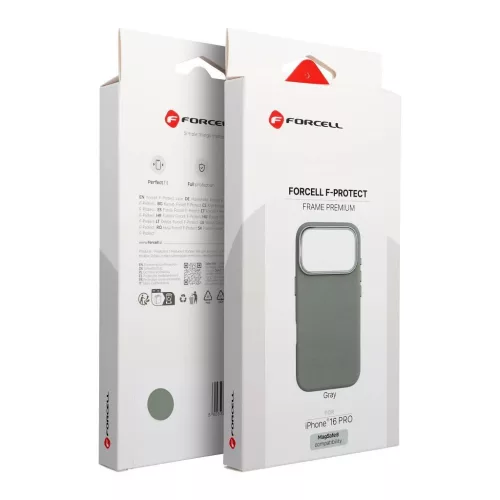 Forcell F-Protect Frame Premium MagSafe-kompatibilis tok iPhone 16 Pro készülékhez szürke