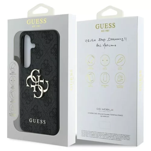 GUESS tok Samsung S25 készülékhez GUHCS25S4GMGGR 4G PU Big Logo fekete