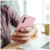 Samsung S25 készülékhez tok metálrózsaszín
