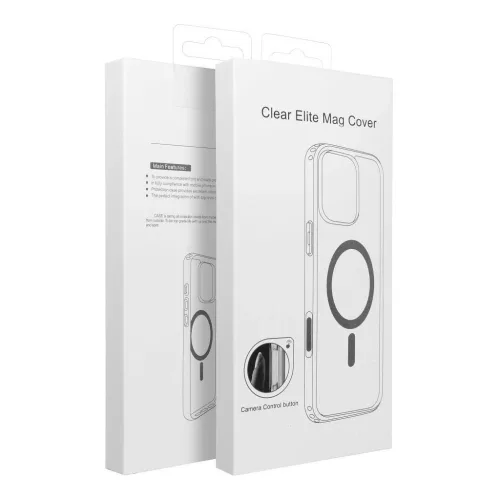 Samsung S26 készülékhez Mag Cover Elite tok (STR / NON-YELLOWING), MagSafe-kompatibilis, átlátszó