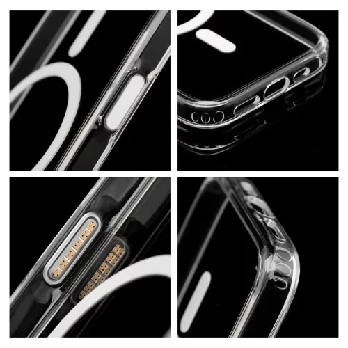Samsung S26 készülékhez Mag Cover Elite tok (STR / NON-YELLOWING), MagSafe-kompatibilis, átlátszó