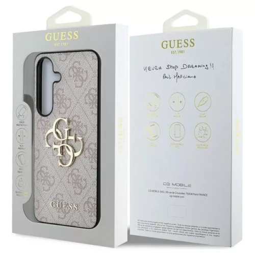 GUESS tok Samsung S25 készülékhez GUHCS25S4GMGPI (4G PU Big Logo) rózsaszín