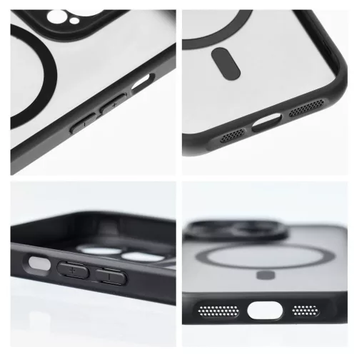 iPhone 13 Pro Max készülékhez Full Matte Mag Cover tok, MagSafe-kompatibilis, fekete