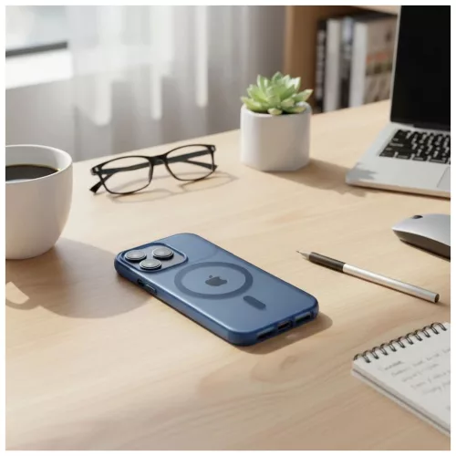Flexline Mag Cover MagSafe-kompatibilis iPhone 16 készülékhez tok kék
