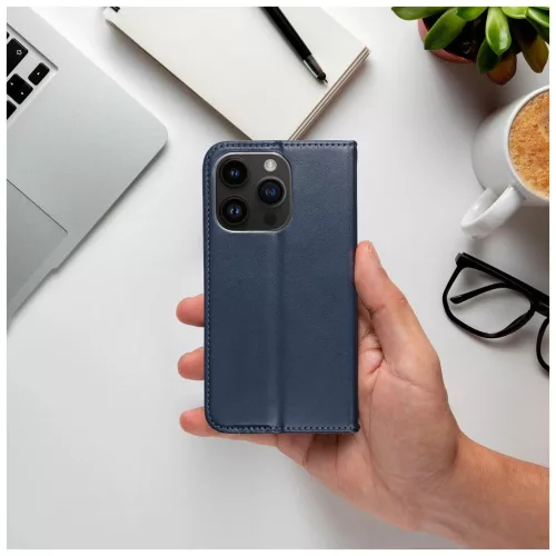 SMART MAGNETO könyvtok iPhone 17 készülékhez tengerészkék