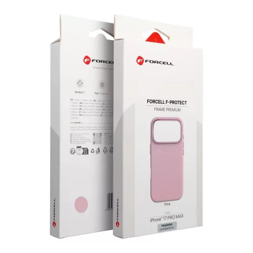 Forcell F-Protect Frame Premium tok iPhone 17 PRO MAX készülékhez MagSafe-kompatibilis rózsaszín