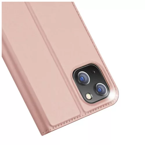 DUX DUCIS SKIN PRO pénztárca tok iPhone 14 Plus készülékhez rózsaszín