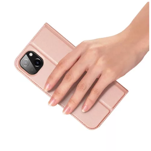 DUX DUCIS SKIN PRO pénztárca tok iPhone 14 Plus készülékhez rózsaszín