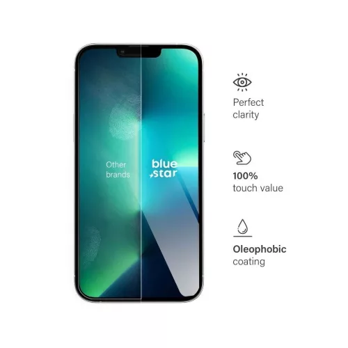 iPhone 13 PRO MAX / 14 PLUS készülékhez edzett üveg kijelzővédő Blue Star
