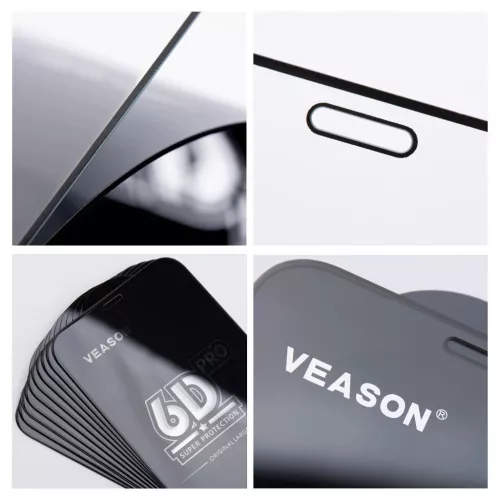 6D Pro Veason Glass 10in1 üvegfólia készlet Xiaomi Redmi 12 / Redmi 13 készülékhez fekete