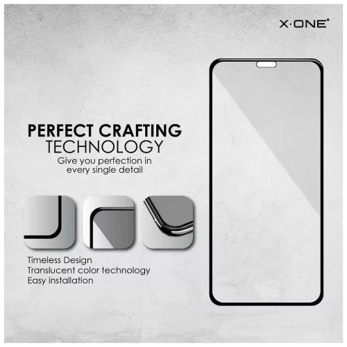 X-ONE Full Cover Extra Strong Matte 9H edzett üvegfólia iPhone 11 készülékhez