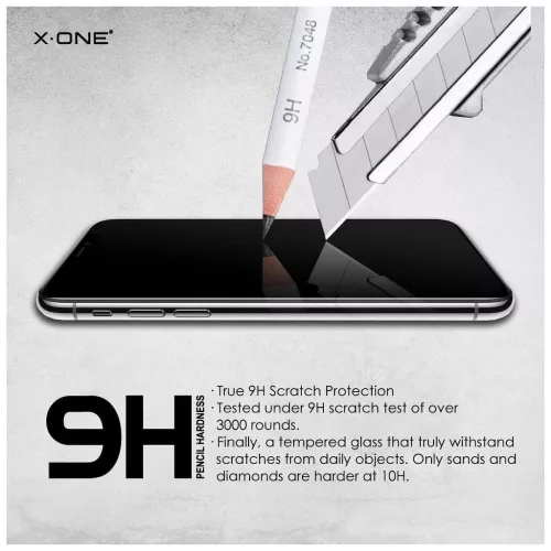 X-ONE Full Cover Extra Strong Matte edzett üvegfólia iPhone 11 Pro készülékhez (full glue, 9H)