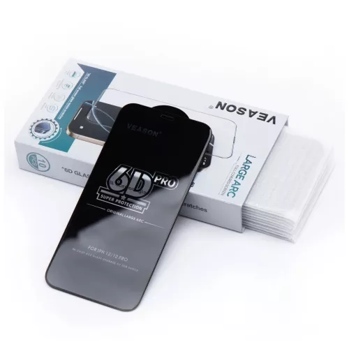 6D Pro Veason Glass üvegfólia szett (10in1) iPhone 12 Pro Max készülékhez fekete