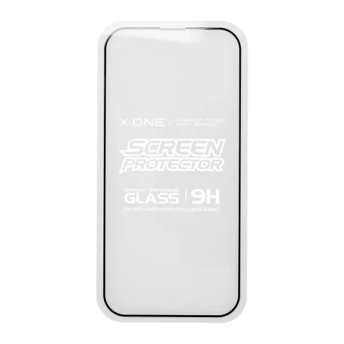 X-ONE Full Cover Extra Strong Crystal Clear edzett üveg kijelzővédő iPhone 14 Pro készülékhez 9H