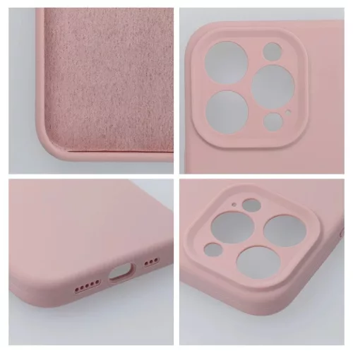 iPhone 12 készülékhez szilikon tok 2 mm púderrózsaszín