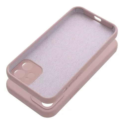 iPhone 12 készülékhez szilikon tok 2 mm púderrózsaszín