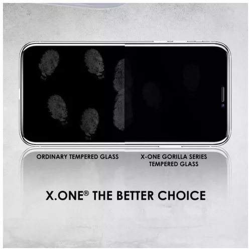 X-ONE 3D teljes borítású edzett üveg kijelzővédő iPhone X/Xs készülékhez fekete