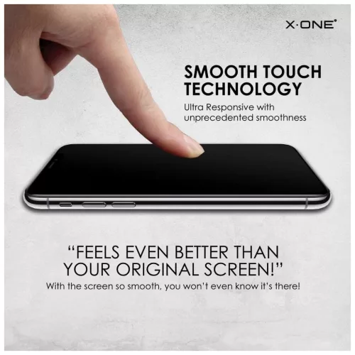 X-ONE 3D teljes borítású edzett üveg kijelzővédő iPhone X/Xs készülékhez fekete