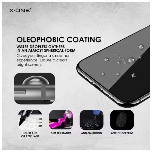 X-ONE 3D teljes borítású edzett üveg kijelzővédő iPhone X/Xs készülékhez fekete