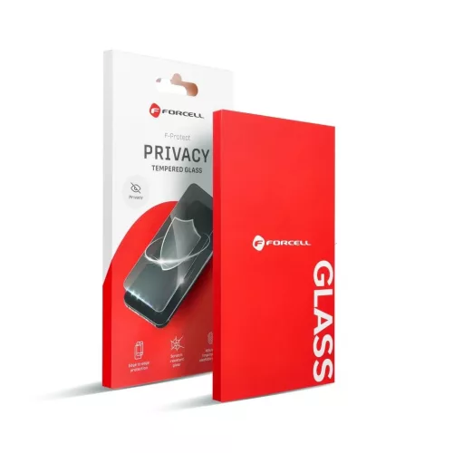 Forcell Privacy Glass edzett üveg kijelzővédő iPhone X / XS / 11 Pro készülékhez fekete