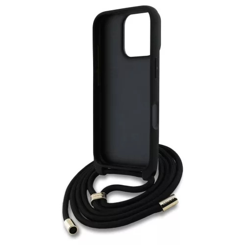GUESS tok iPhone 16 Pro Max készülékhez GUHCP16XP4GMGCRW (CBDY PU 4G Big Logo W/Cord Strap) barna
