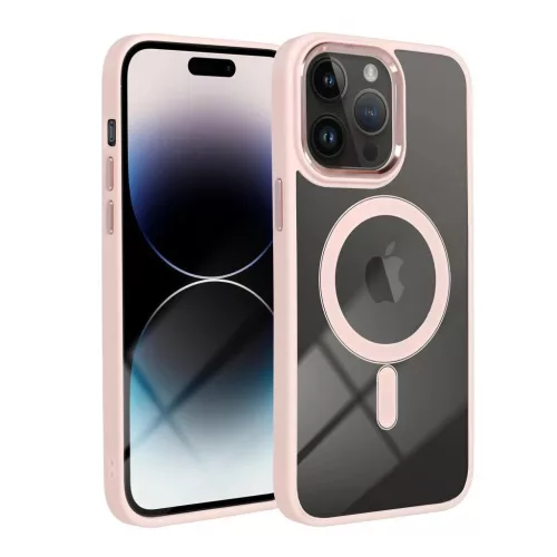 iPhone 17 készülékhez AIR Color Edge Mag Cover tok, MagSafe-kompatibilis, rózsaszín