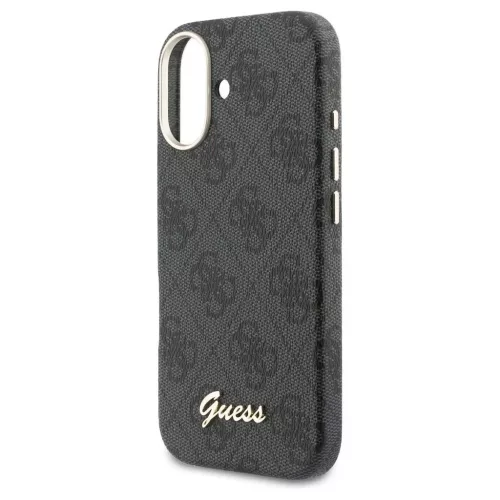 GUESS tok iPhone 17 készülékhez, MagSafe kompatibilis, GUHMP17S5P4FWMSK (PU FW 4G Script), fekete