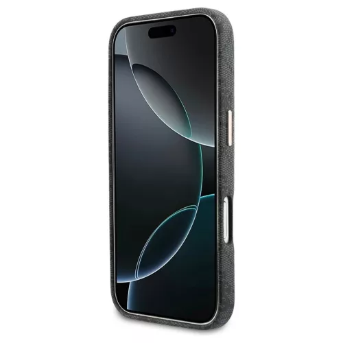 GUESS tok iPhone 17 készülékhez, MagSafe kompatibilis, GUHMP17S5P4FWMSK (PU FW 4G Script), fekete